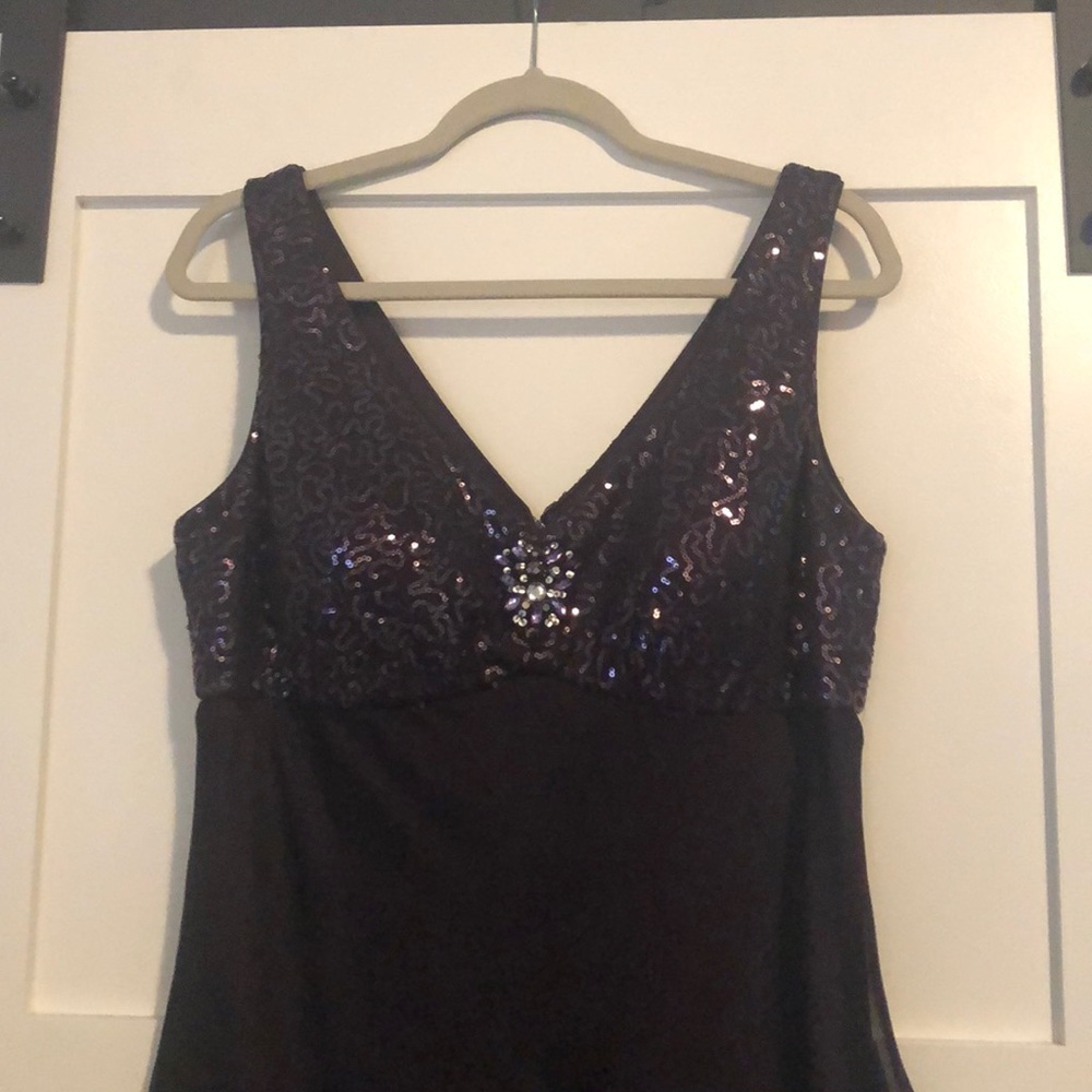 Tiered Eggplant Dress (with Cape)